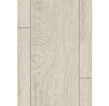 Nahaufnahme von Laminatboden in Holzoptik