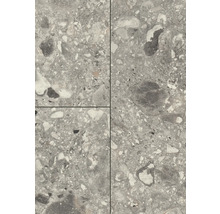 Graue Fliesen mit Steindekor für Boden und Wand