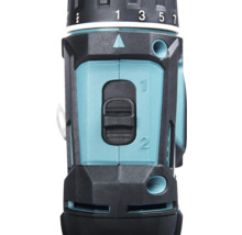 Detailaufnahme einer Bohrmaschine mit Geschwindigkeitsregler