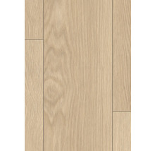 Nahaufnahme von Laminatboden in Holzoptik