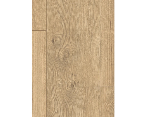 Nahaufnahme eines Laminatbodens mit Holzoptik