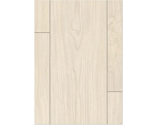 Nahaufnahme von Laminatboden mit hellem Holzdekor