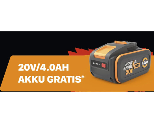Akku-Handkreissäge WORX 20V 150mm/45mm WX529.9, ohne Akku und Ladegerät