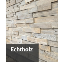 Wandverkleidung aus echtem Holz