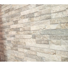 Wand mit Natursteinverblendern