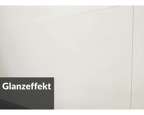 Steingut Wandfliese Parel white 30x60cm glänzend