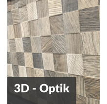 Wandfliesen mit 3D-Optik imitiert Holzstruktur