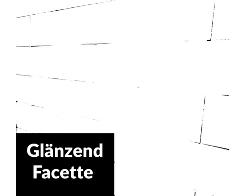 Metro-Fliese mit Facette Weiß glänzend 10x30cm