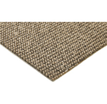 Nahaufnahme eines beigen Teppichbodens mit Melange-Muster.