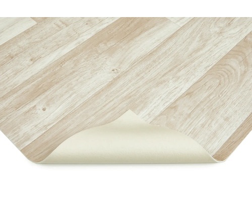 PVC-Boden Larissa Holzdielenoptik weiß Dielen 12,5x100 cm 300 cm breit (Meterware)