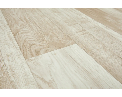 PVC-Boden Larissa Holzdielenoptik weiß Dielen 12,5x100 cm 300 cm breit (Meterware)