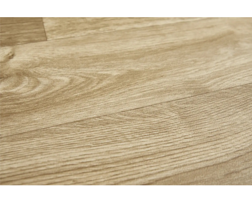 Nahaufnahme von hellem Laminatboden mit Holzstruktur