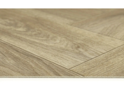 PVC-Boden FlashTex Fischgrät-Optik eiche FB126M Dielen 14x71 cm 400 cm breit (Meterware)