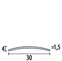 Technische Zeichnung eines Profils mit Maßangaben