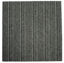 Quadratische Teppichfliese mit vertikalem Streifenmuster