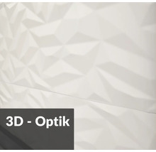 Weiße Wandfliese mit 3D Optik