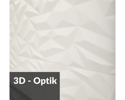 Weiße Wandfliese mit 3D Optik