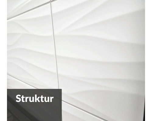 Wandfliesen mit Wellenstruktur