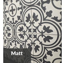 Matte Fliesen mit ornamentalen Mustern für Wand- und Bodengestaltung
