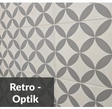 Fliesen mit Retro-Optik an der Wand