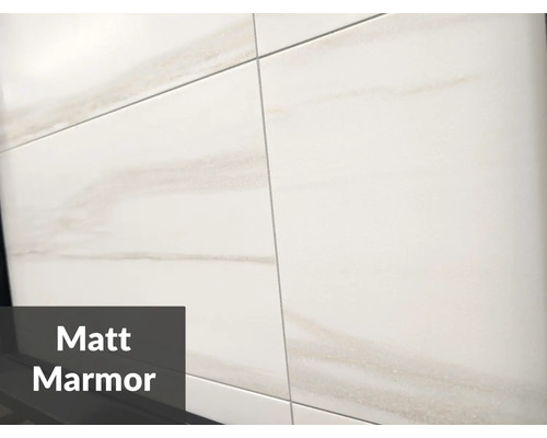 Fliesen mit Marmor Optik, matt