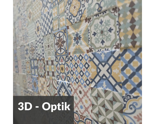 Produktbild 6 (groß) Wandfliesen mit 3D-Optik und floralen Mustern