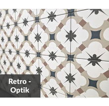 Fliesen mit Retro Muster für Wand- und Bodengestaltung