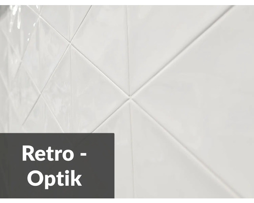 Produktbild 4 (groß) Weiße Fliesen mit Retro-Optik für Wandgestaltung