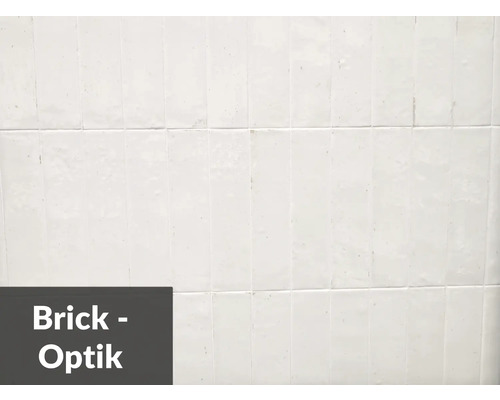 Fliesen in Backsteinoptik an der Wand