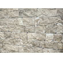 Nahaufnahme einer Wandverkleidung mit Steinoptik