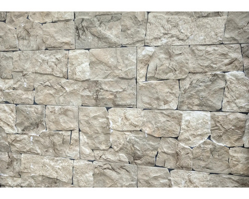 Nahaufnahme einer Wandverkleidung mit Steinoptik