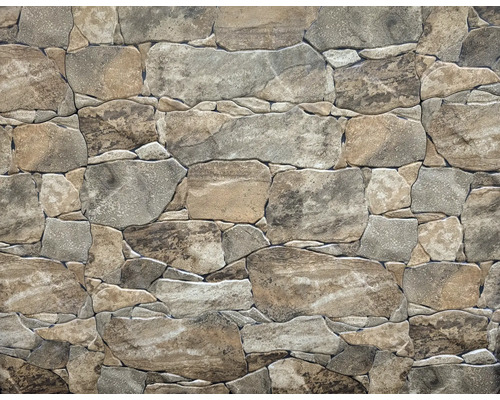 Fliesenwand in Natursteinoptik