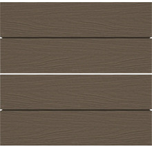 Vier Holzpaneele mit Holzmaserung