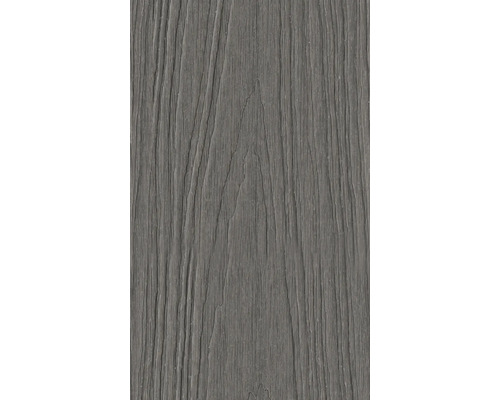 Nahaufnahme einer grauen Terrassendiele mit Holzstruktur