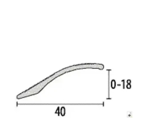 Profilleiste mit den Maßen 40 mal 0-18 Millimeter