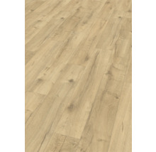 Verlegter Laminatboden mit Holzoptik.