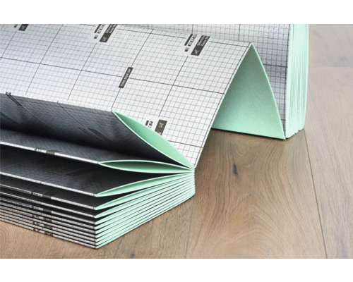 Dämmunterlage für Laminat und Parkett mit aufgedrucktem Raster