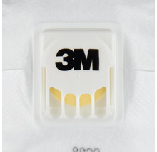 3M Logo auf einer Atemschutzmaske mit Ausatemventil