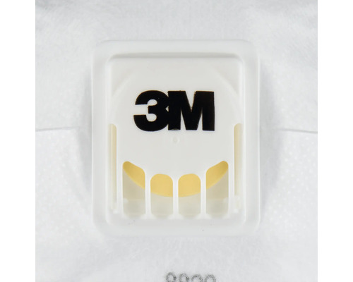 3M Logo auf einer Atemschutzmaske mit Ausatemventil