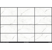 Polierte Fliesen mit Marmoroptik, Format 600x1200 mm