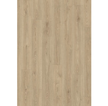 Laminatboden mit Eichen-Optik und sichtbarer Holzmaserung im Landhausdielen-Design.