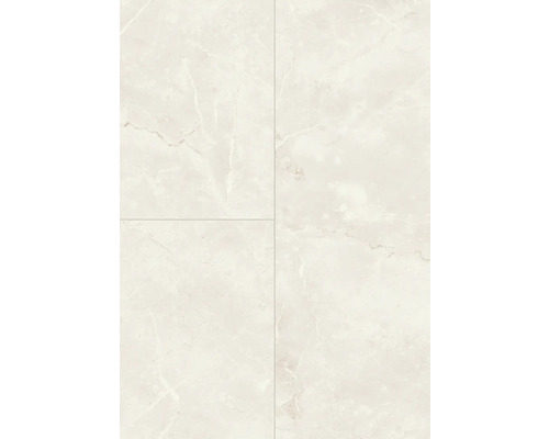 Bodenfliese in Marmoroptik mit dezenter Maserung.