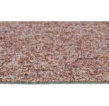 Melierter Schlingen-Teppichboden in Braun und Beige mit strukturierter Oberfläche.
