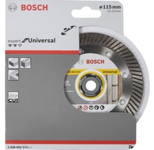 Bosch Expert Universal Diamanttrennscheibe mit 115 Millimeter Durchmesser in Verpackung