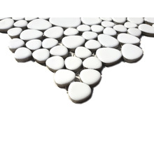 Weiße Kiesel Mosaikfliese