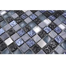 Mosaikfliese aus Glas und Stein, quadratisch