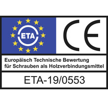 Europäische Technische Bewertung für Schrauben als Holzverbindungsmittel mit CE Kennzeichnung