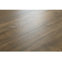 Nahaufnahme von Laminatboden mit Holzstruktur