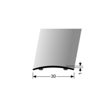 Technische Zeichnung eines Profils mit Maßen.