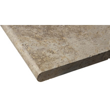 Travertinfliese mit abgerundeter Kante